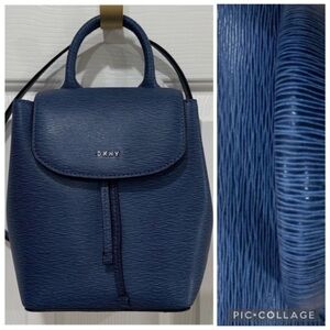 NWOT DKNY 100% Leather Lex Small Convertible Backpack & Crossbody